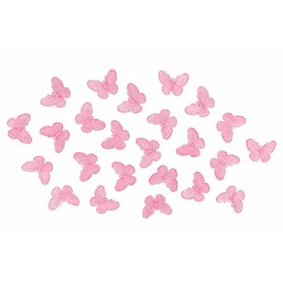 Strooideco Set24 Butterflies Roze 4xh4cm  Kunststof  Cosy @ Home