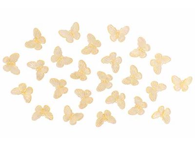Deco A Disperser Set24 Butterflies Jaune  4xh4cm Plastic
