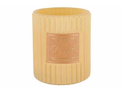 Geurkaars Relax And Unwind Geel 8x8xh9cm  Langwerpig Glas