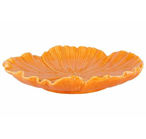 Coupe Fleur Orange 16x16xh3cm Ceramique   Cosy @ Home