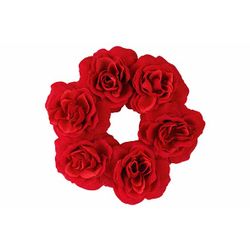 Krans Roses Rood 20x20xh8cm Rond Kunstst Of 