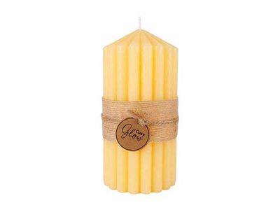Kaars Ribble Geel 7x7xh14cm Langwerpig K Aars