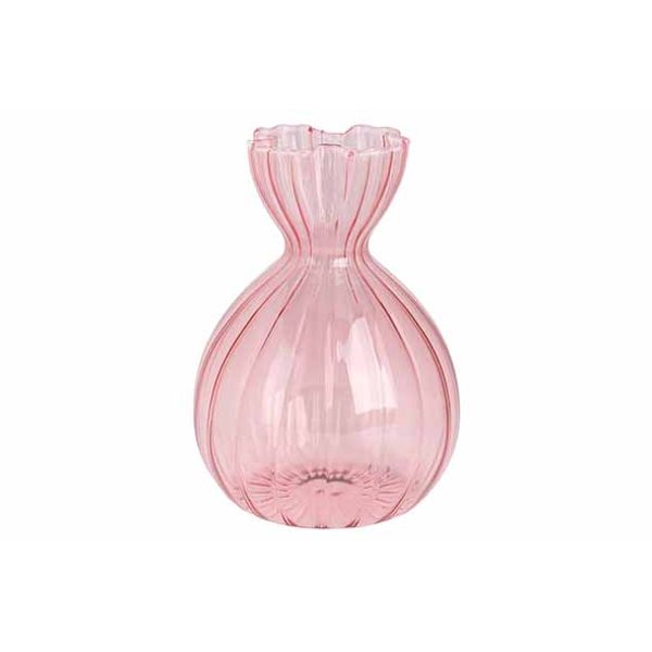 Vaas Bonbon Roze 8x8xh11cm Glas  