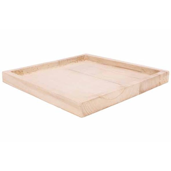 Cosy @ Home Schaal Natuur 30x30xh3cm Vierkant Hout 