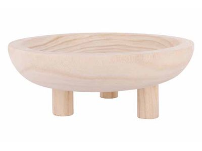 Schaal On Foot Natuur 24x24xh9cm Rond Ho Ut