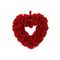 Krans Heart Roses Rood 40x8xh40cm Kunsts Tof 