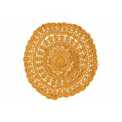 Placemat Crochet Oker 35x35xh,8cm Rond K Atoen 