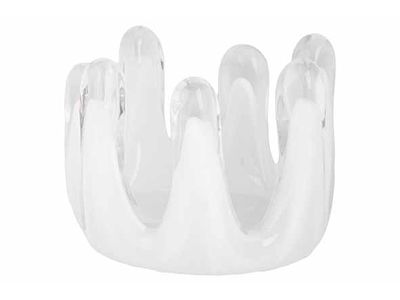 Lanterne Drops Blanc 13x13xh10cm Organiq Ue Verre