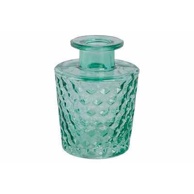 Vase Diamond Vert 7x7xh10cm Verre  