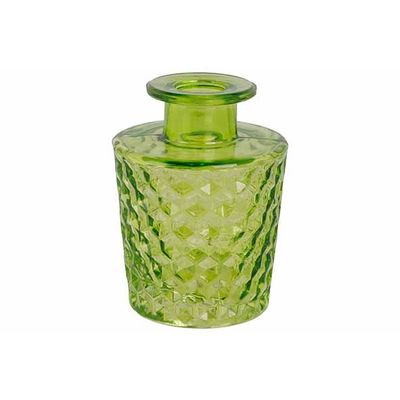 Vaas Diamond Limoen Groen 7x7xh10cm Glas  