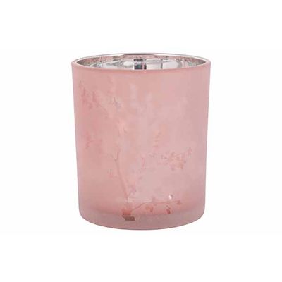 Theelichthouder Blossom Roze 9x9xh10cm G Las  Cosy @ Home