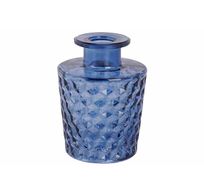 Vaas Diamond Blauw 7x7xh10cm Glas  