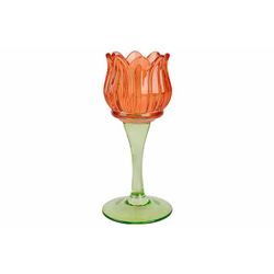 Cosy @ Home Bougeoir Tulip Orange 8x8xh17cm Verre  