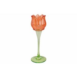 Cosy @ Home Bougeoir Tulip Orange 8x8xh19cm Verre  