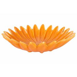 Cosy @ Home Bord Flower Oranje 18x18xh5cm Keramiek  