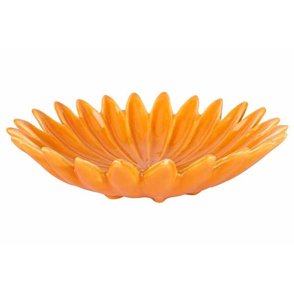 Bord Flower Oranje 18x18xh5cm Keramiek  