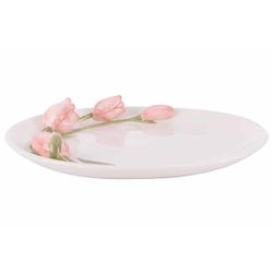 Cosy @ Home Schaal Tulip Relief Creme 28x28xh5cm Dol Omiet 