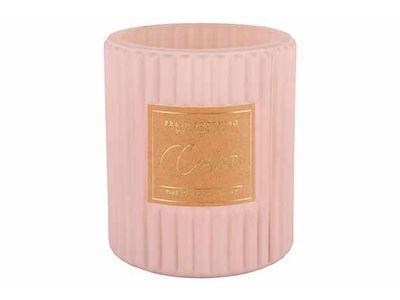 Geurkaars Relax And Unwind Lichtroze 8x8 Xh9cm Langwerpig Glas