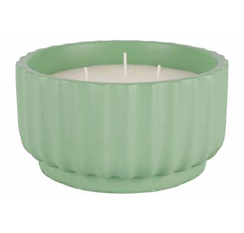 Geurkaars 3 Wicks Groen 14x14xh7,5cm Ron D Cement  Cosy @ Home