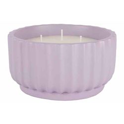 Cosy @ Home Bougie Parfum 3 Wicks Lila 14x14xh7,5cm Rond Ciment 