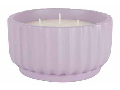 Geurkaars 3 Wicks Lila 14x14xh7,5cm Rond  Cement