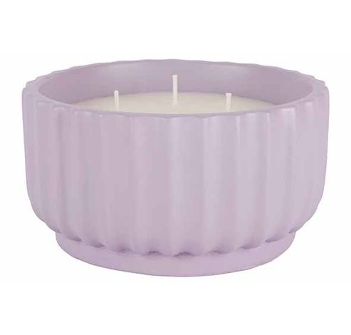 Bougie Parfum 3 Wicks Lila 14x14xh7,5cm Rond Ciment  Cosy @ Home