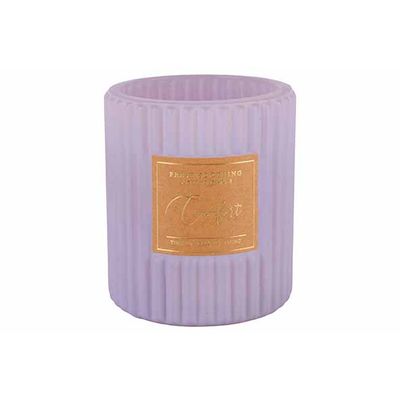 Bougie Parfum Relax And Unwind Lila 8x8x H9cm Allonge Verre  Cosy @ Home