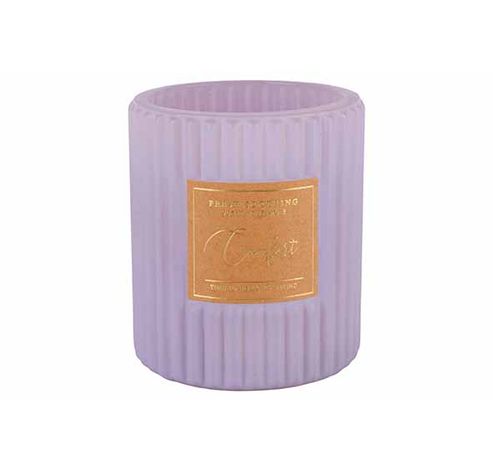 Bougie Parfum Relax And Unwind Lila 8x8x H9cm Allonge Verre  Cosy @ Home