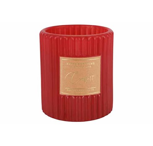 Bougie Parfum Relax And Unwind Rouge 8x8 Xh9cm Allonge Verre  Cosy @ Home