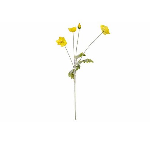 Branche Poppies Jaune 61cm Fleurs Artifi Cielles  Cosy @ Home