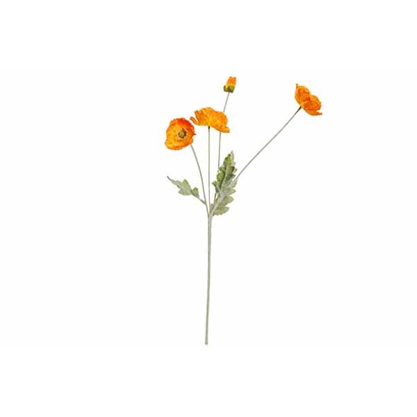 Cosy @ Home Tak Poppies Oranje 61cm Kunstbloemen 