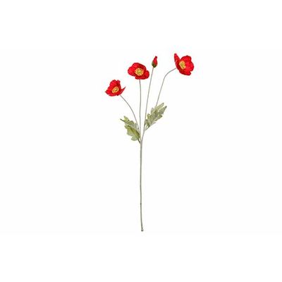 Branche Poppies Rouge 61cm Fleurs Artifi Cielles  Cosy @ Home