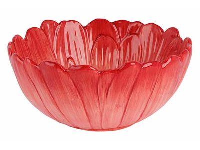 Coupelle Set 4 Flower Rouge 13x13xh6cm Rond Dolomite