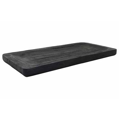 Plateau Zen Noir 39x18,5xh2cm Bois   Cosy @ Home