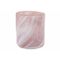 Theelichthouder Wave Roze 8x8xh9cm Rond Glas 