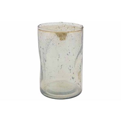 Theelichthouder Clear Stone Foil Groen 1 5x10xh10cm Glas  Cosy @ Home