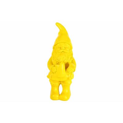 Gnome Jaune 9x9xh24cm Resine  