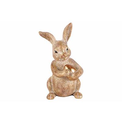 Lapin Egg Gold Beige 12x10xh20cm Resine   Cosy @ Home