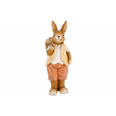 Lapin Boy Beige Vieux Rose 10x8xh24cm Re Sine  Cosy @ Home