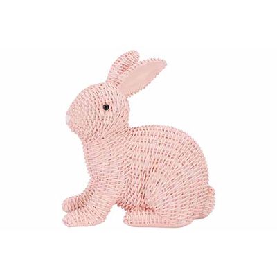 Paashaas Woven Roze 18x10xh19cm Resin   Cosy @ Home