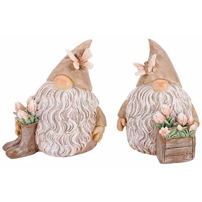 Gnome Nose 2ass Greige 12x8xh11cm Polyre Sine 