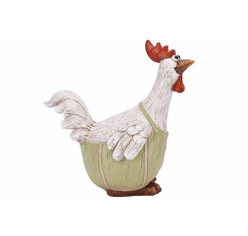 Poule Woodlook Vert 17x27xh28cm Resine   Cosy @ Home