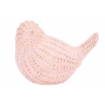 Vogel Woven Roze 14x8xh10cm Resin   Cosy @ Home