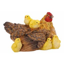 Cosy @ Home Kip Chicks Bruin 25x16xh16cm Resin  