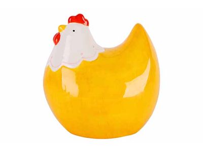 Kip Geel 11x9xh11cm Keramiek 