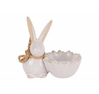 Coquetier Bunny Beige 10x6xh10cm Ceramiq Ue 