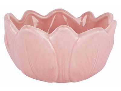 Bowl Tulip Roze 14x14xh7cm Rond Keramiek 