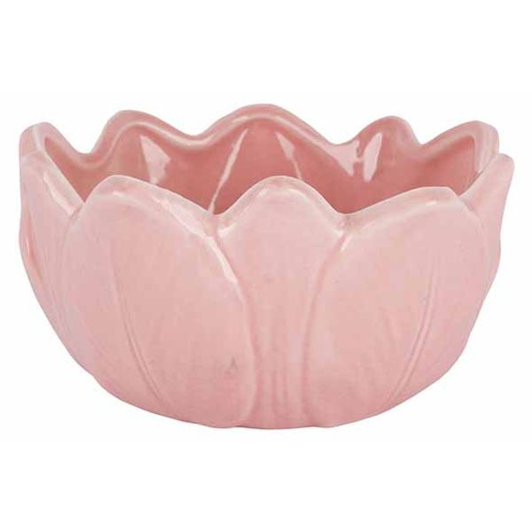 Bowl Tulip Roze 14x14xh7cm Rond Keramiek  