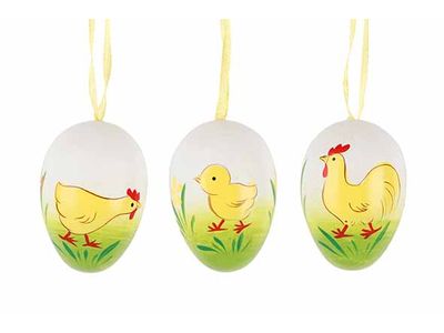 Paasei Set6 Chicks Multikleur 6cm Kunsts Tof