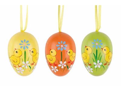 Oeuf De Paques Set6 Chicks Multicolore 6 Cm Plastic